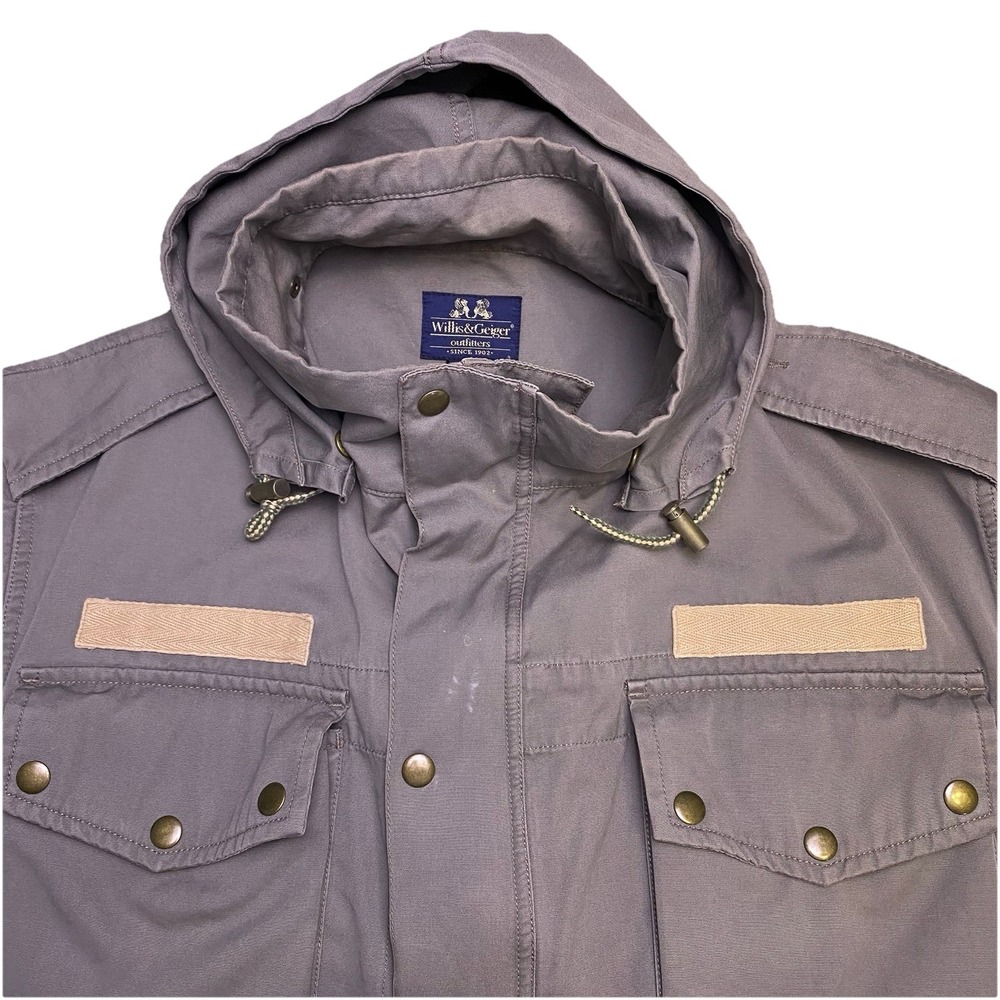 Willis Geiger Field Jacket M Tall Mens Bush Poplin Cargo Safari Utility Taupe